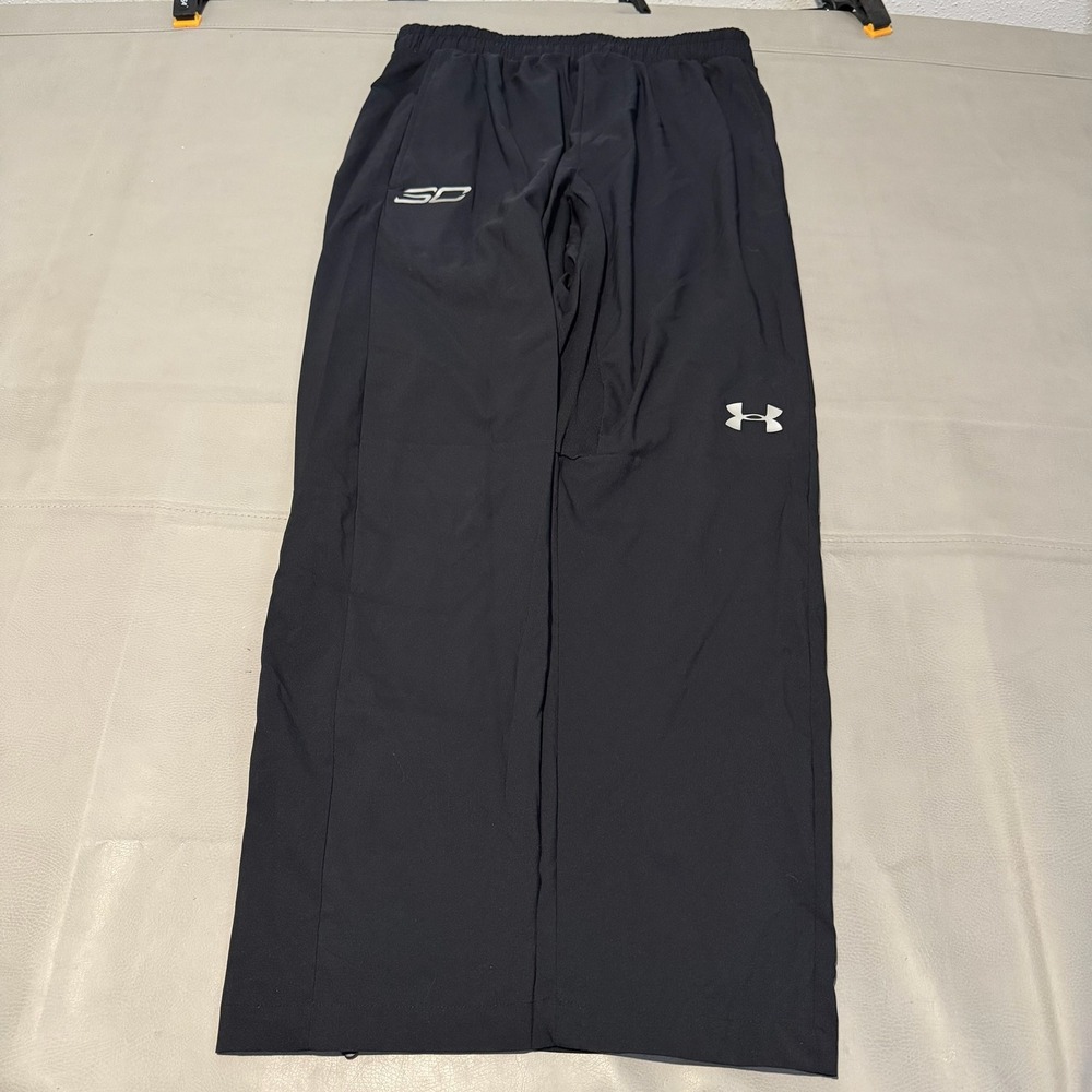 Under Armour Armor SC Stephen Curry Men Black Athletic Basketball Warm Up Pant-L
